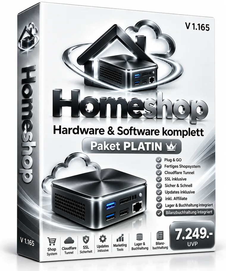 Homeshop Paket Platin – Verpackung