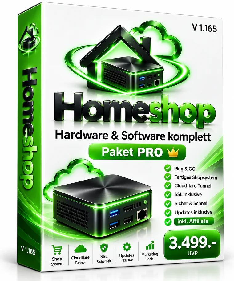 Homeshop Paket Pro – Verpackung